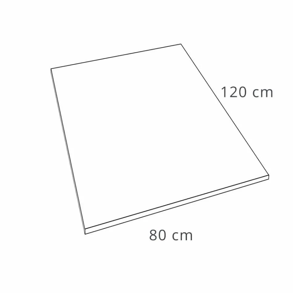 Harts duschbricka 120x80 i modern vit sammetseffekt - Estimo Viadurini