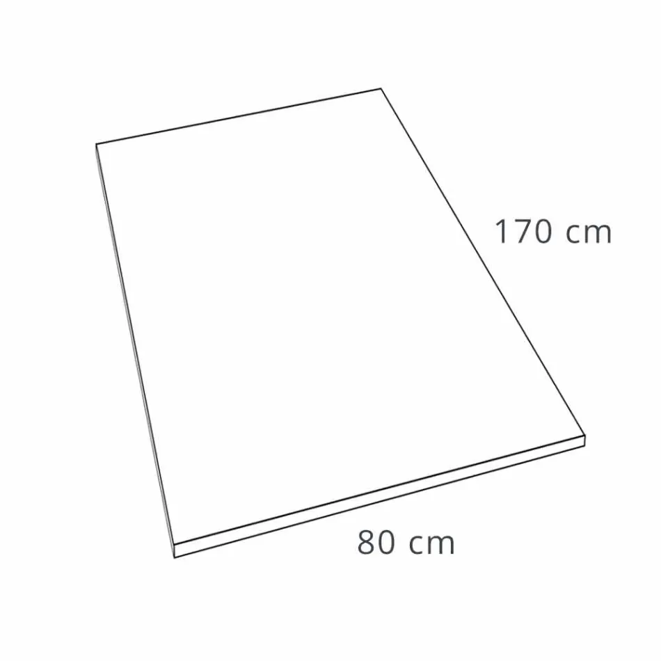 Duschkar 170x80 Modern design i betongeffektharts - Cupio Viadurini