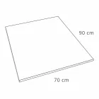 Duschbricka 90x70 i vit sammet-effektharts med dräneringsskydd - Estimo Viadurini