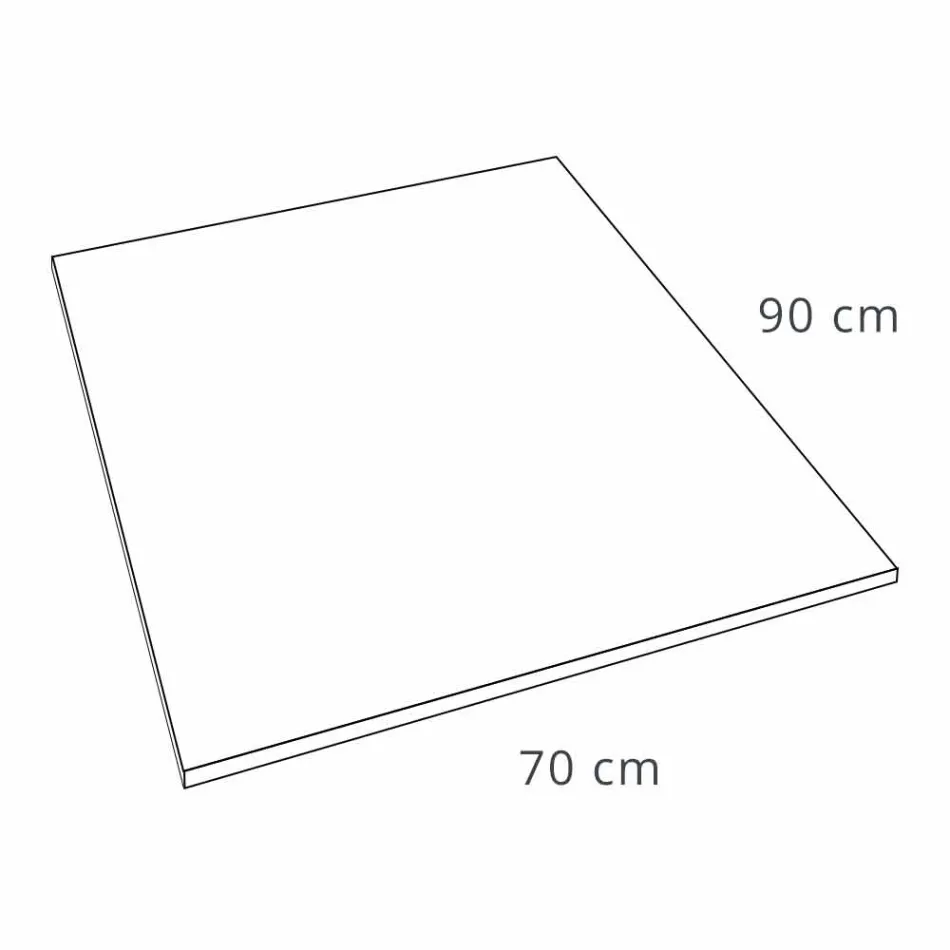 Duschbricka 90x70 i vit sammet-effektharts med dräneringsskydd - Estimo Viadurini