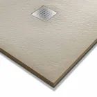 Duschbricka 90x70 i hartssten Effekt Finish Modern Design - Domio Viadurini