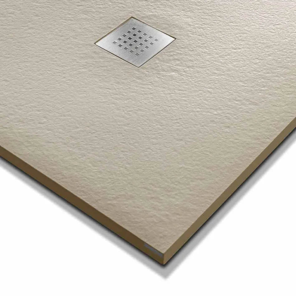 Duschbricka 90x70 i hartssten Effekt Finish Modern Design - Domio Viadurini