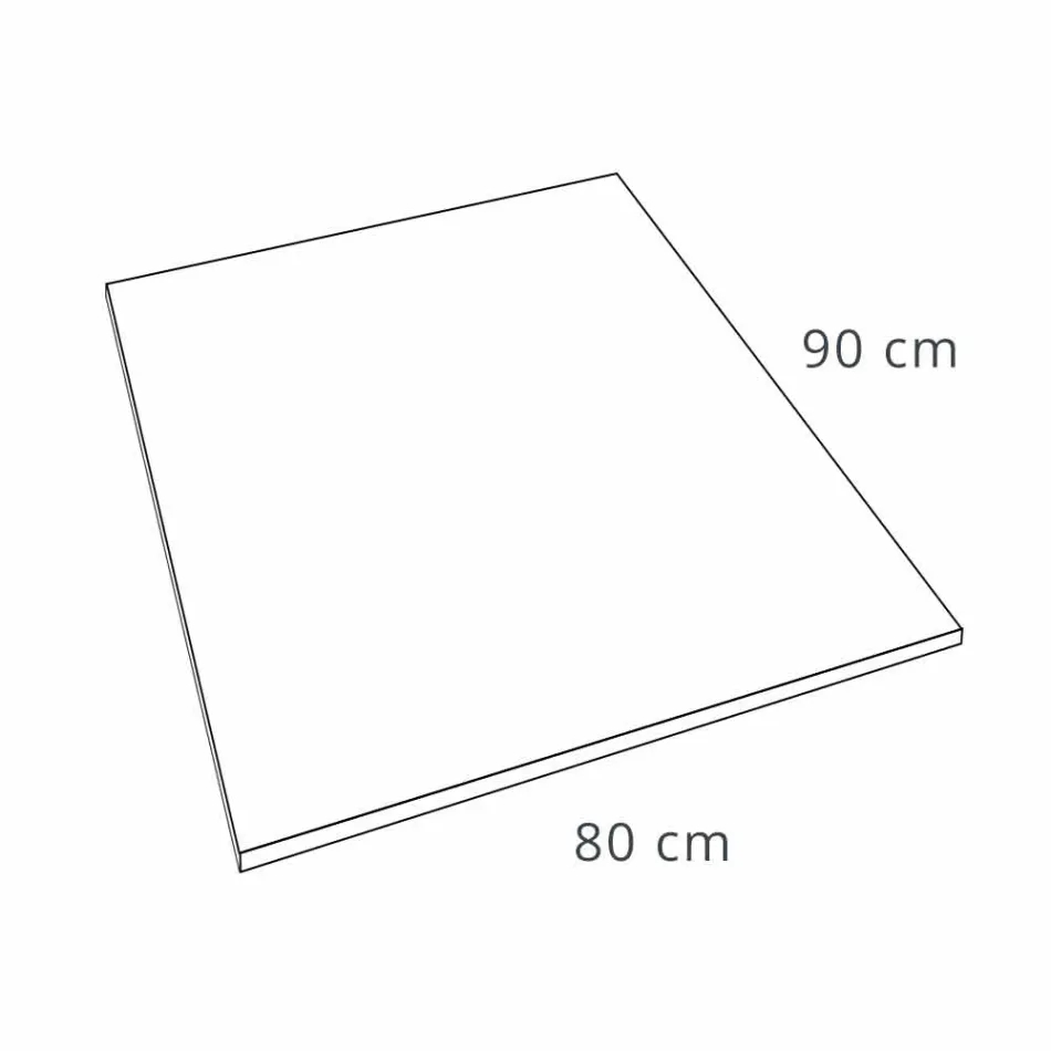 Modernt duschfack 90x80 i hartseffekt sten och stål - Domio Viadurini