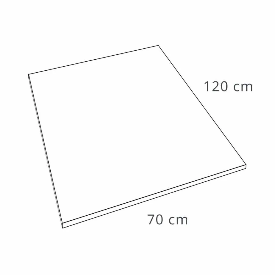 Modern duschbricka 120x70 i betongeffektharts - Cupio Viadurini