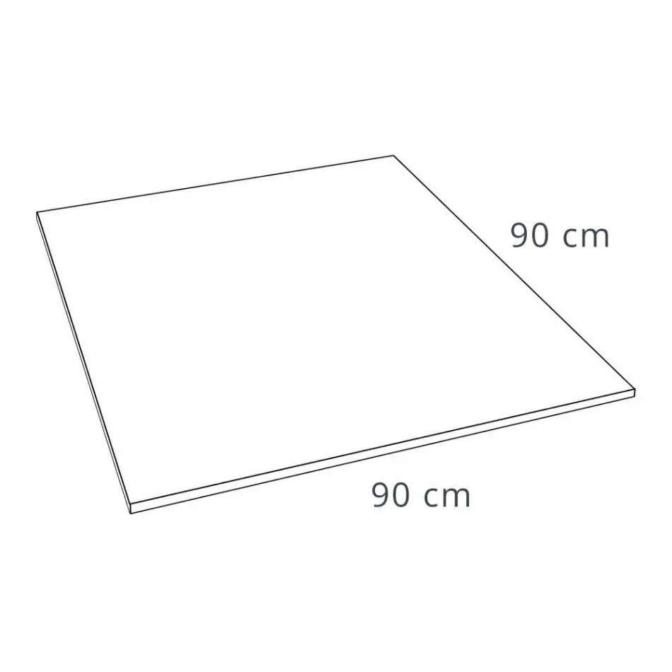 Kvadratisk duschbricka 90x90 i vit hartssammet - Estimo Viadurini