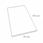 Skiffereffekt Vit harts duschbricka 170x70 Modern design - Sommo Viadurini