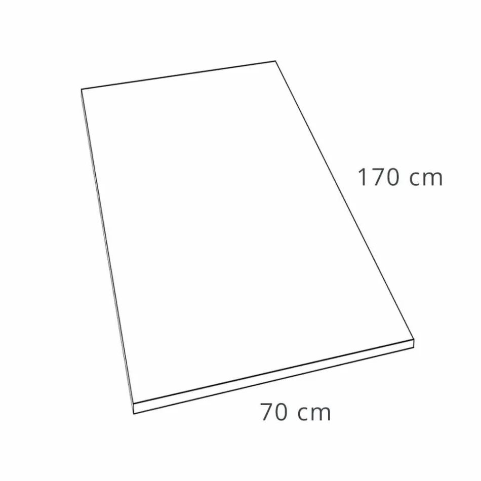 Skiffereffekt Vit harts duschbricka 170x70 Modern design - Sommo Viadurini
