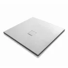 Fyrkantigt duschfack 80x80 cm i vit harts sammet-effekt - Estimo Viadurini