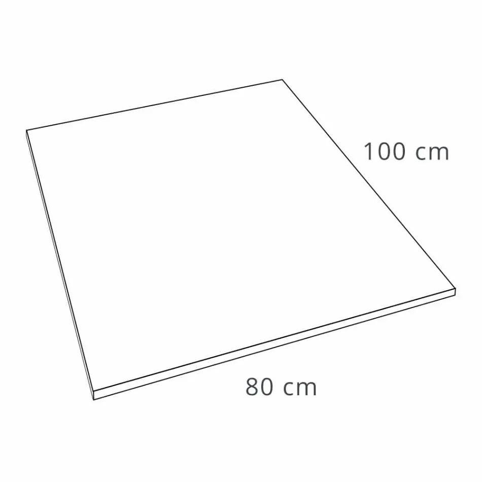 Rektangulär duschbricka 100x80 i vit hartsskiffereffekt - Sommo Viadurini