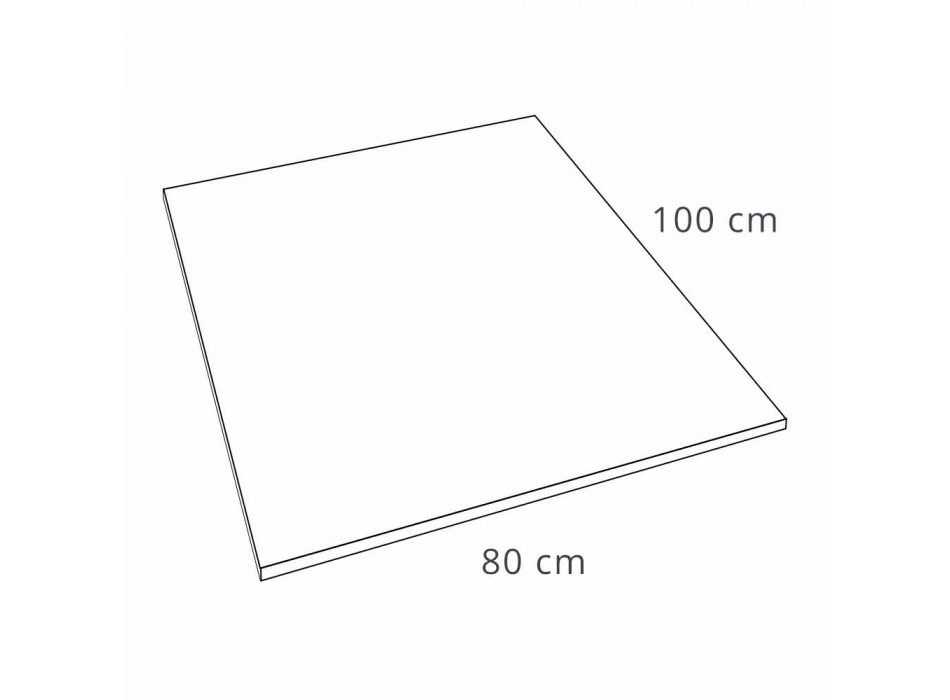 Rektangulärt duschfack 100x80 i hartsbetongeffektfinish - Cupio Viadurini