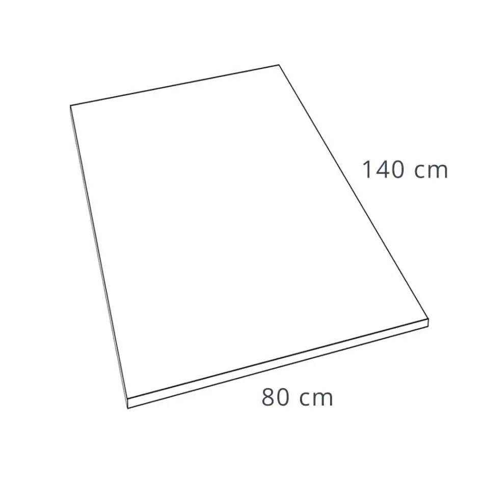 Rektangulär duschbricka 140x80 i harts med stålgaller - Domio Viadurini