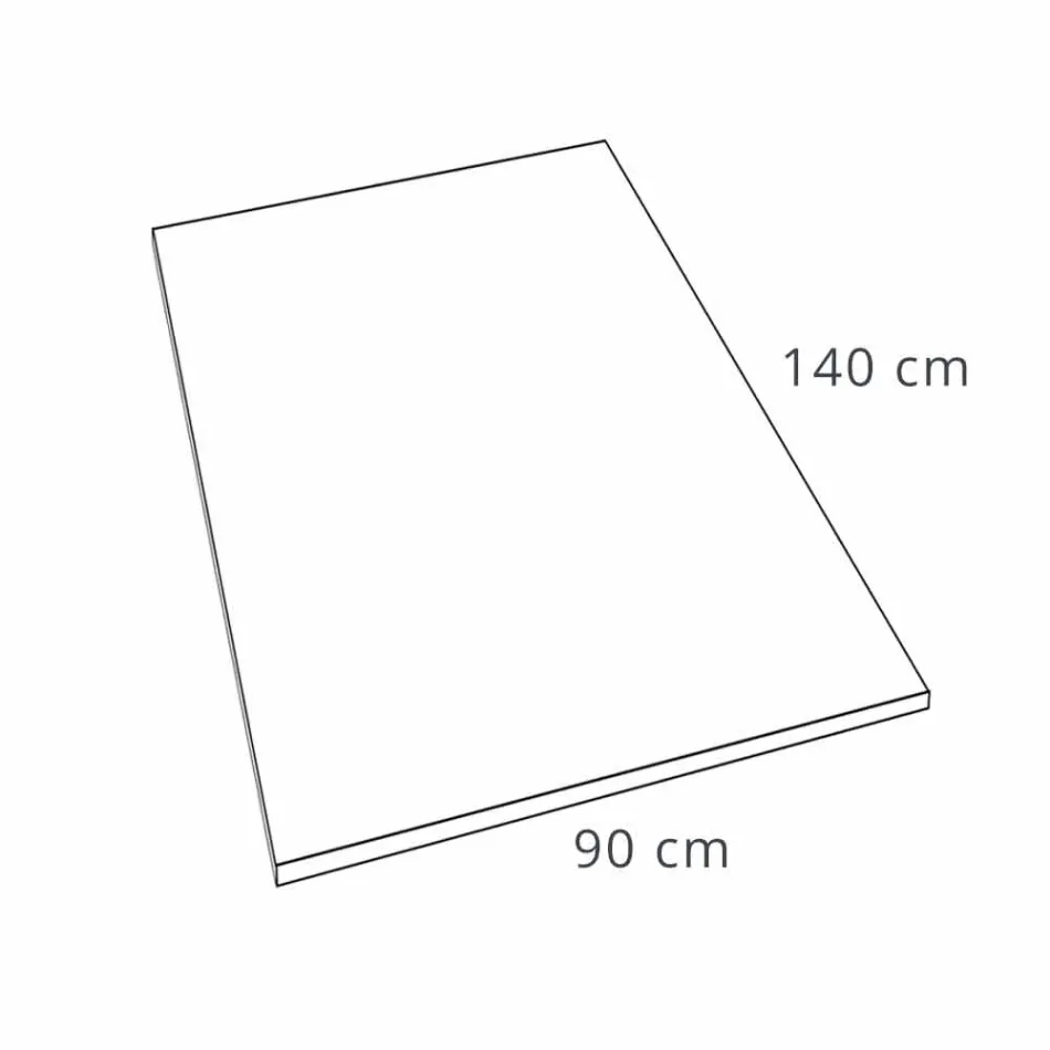 Rektangulär duschbricka 140x90 cm i vit hartssammet - Estimo Viadurini
