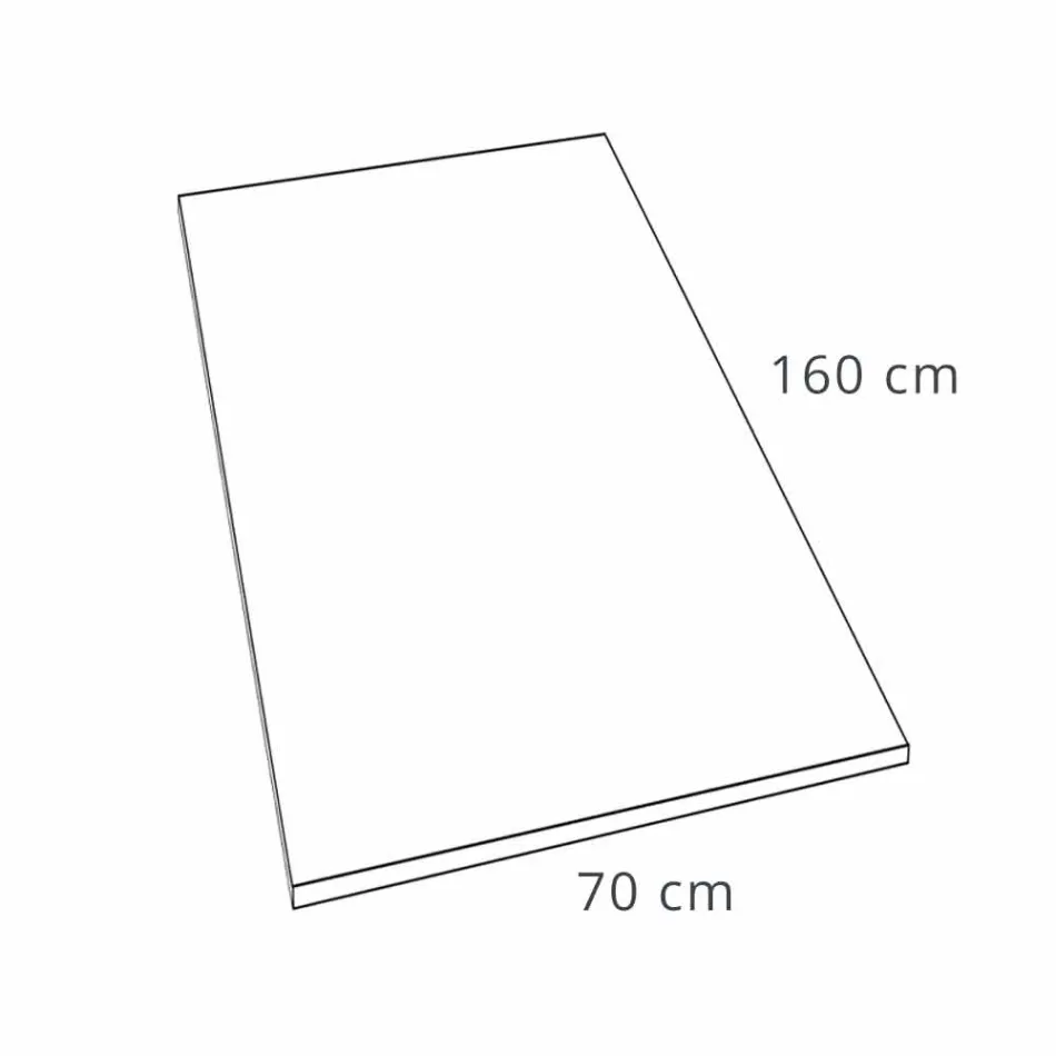 Rektangulär duschbricka 160x70 cm i vit harts modern design - Estimo Viadurini