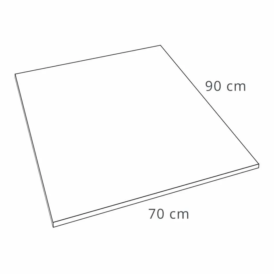 Modernt rektangulärt duschfack i hartsbetongeffekt 90x70 cm - Cupio Viadurini