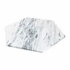 Sexkantig serveringsplatta i vit Carrara-marmor eller svart marquinia - Ludivine Viadurini