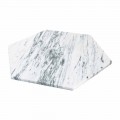 Sexkantig serveringsplatta i vit Carrara-marmor eller svart marquinia - Ludivine