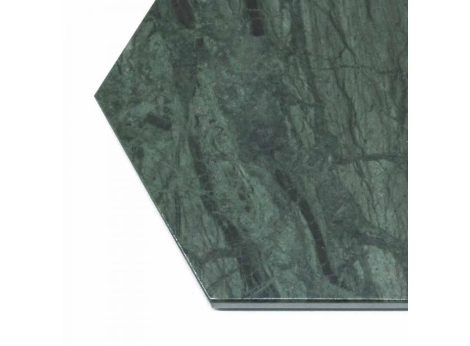 Sexkantig serveringsplatta i svart eller grön marmor med kork 4 delar - Ludivine Viadurini