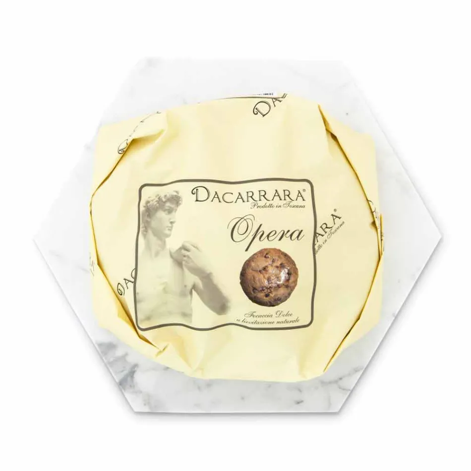 Sexkantig designplatta i vit Carrara-marmor tillverkad i Italien - Sintia Viadurini