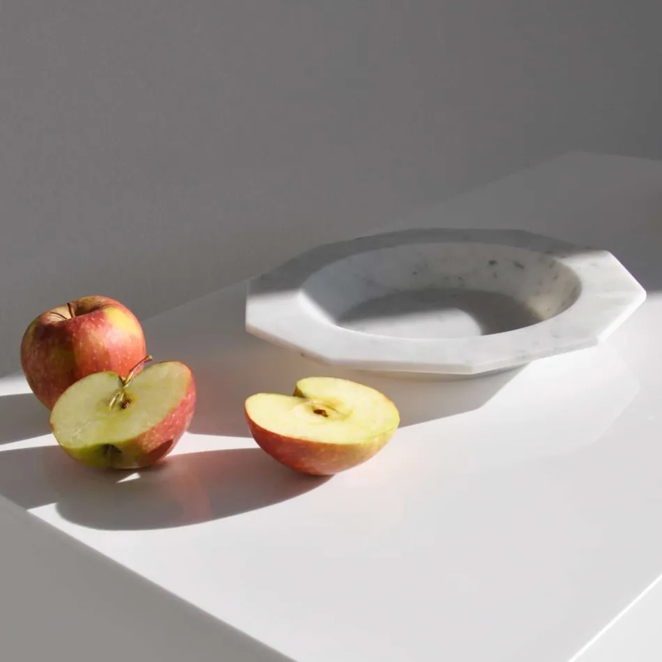 Satinmarmorsoppstallrik tillverkad i Italien - Yutaro Viadurini