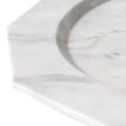 Stor mattallrik i satin Arabescato-marmor av italiensk design - Rhodium Viadurini