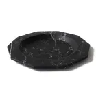 Platt tallrik i satängmarmor Olika ytbehandlingar Italiensk lyxdesign - Rhodium Viadurini