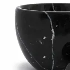 Liten murbruk med stöt i vit Carrara-marmor tillverkad i Italien - Mirel Viadurini