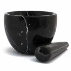 Liten murbruk med stöt i vit Carrara-marmor tillverkad i Italien - Mirel Viadurini