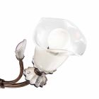 3 Lights Artisan Floral Taklampa i glas, järn och keramik - Vicenza Viadurini