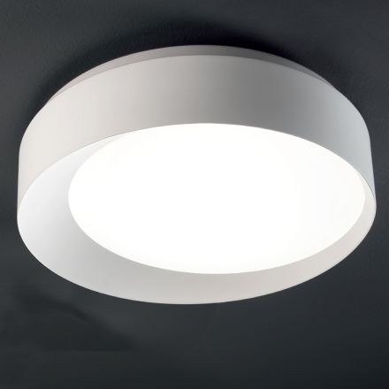 Dimbar LED-taklampa i svart eller vitlackerad metall - Ascania Viadurini