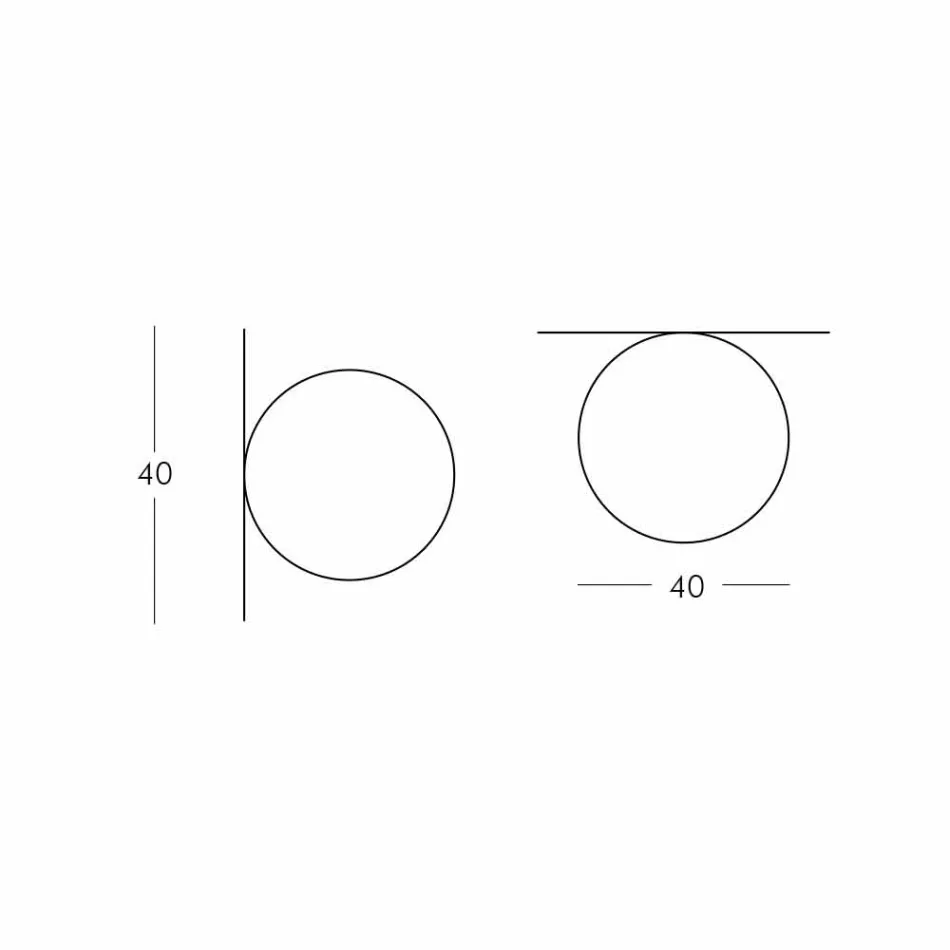 Slide Globo (vägg) sfär taklampa gjord av polyeten tillverkad i Italien Viadurini