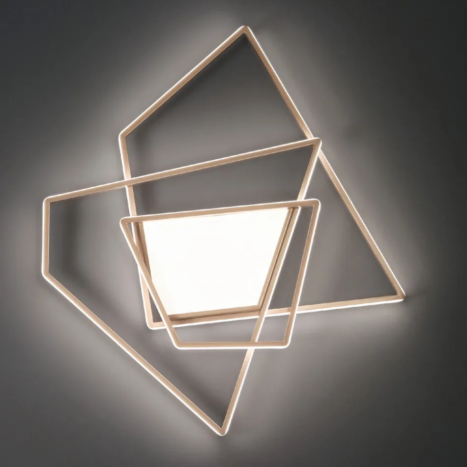 Dimbar LED-vägglampa i guld eller silvermetall - Galactic Viadurini