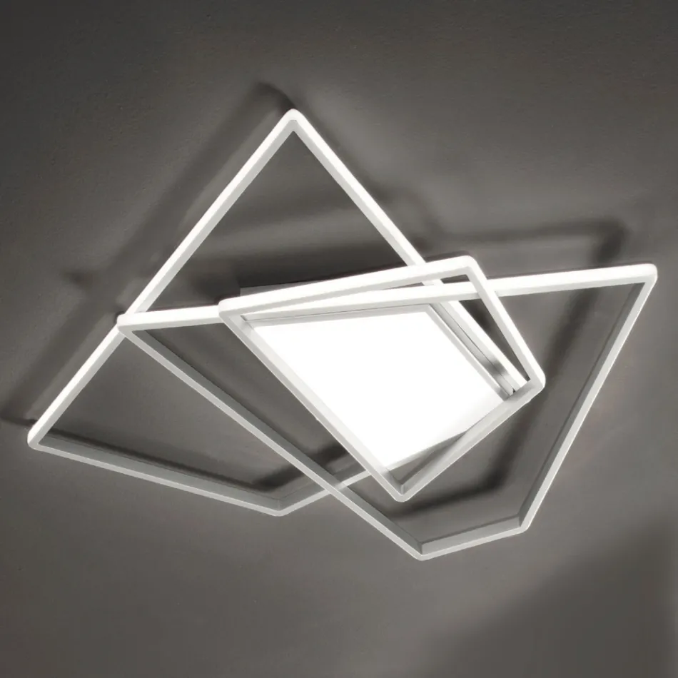 Dimbar LED-vägglampa i guld eller silvermetall - Galactic Viadurini