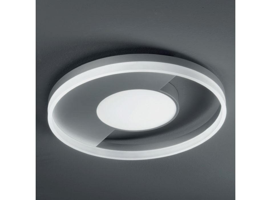 LED Vägglampa i Metall med Perimeter Diffusor - Carmelino Viadurini