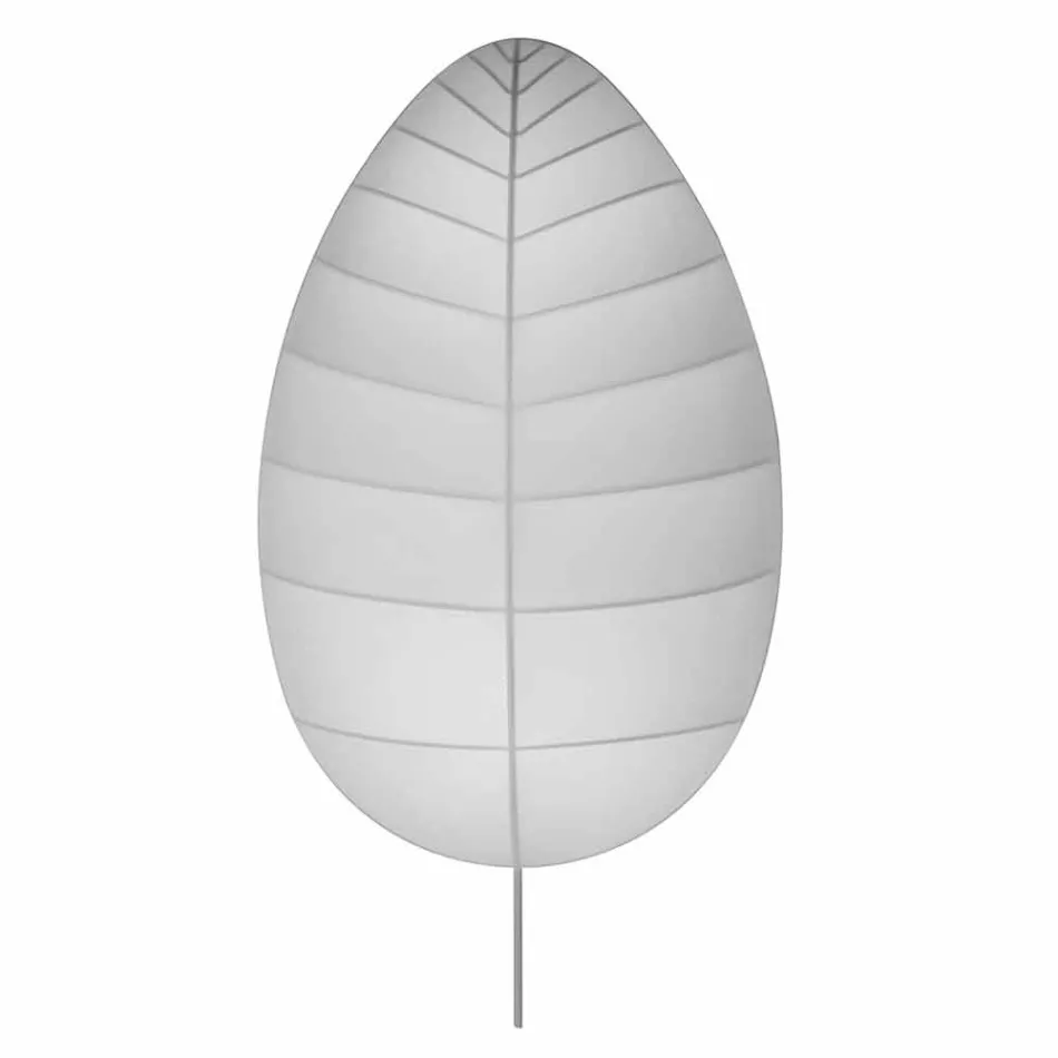 Vägglampa i metall och vit Lycra-design i 3 dimensioner - lövverk Viadurini
