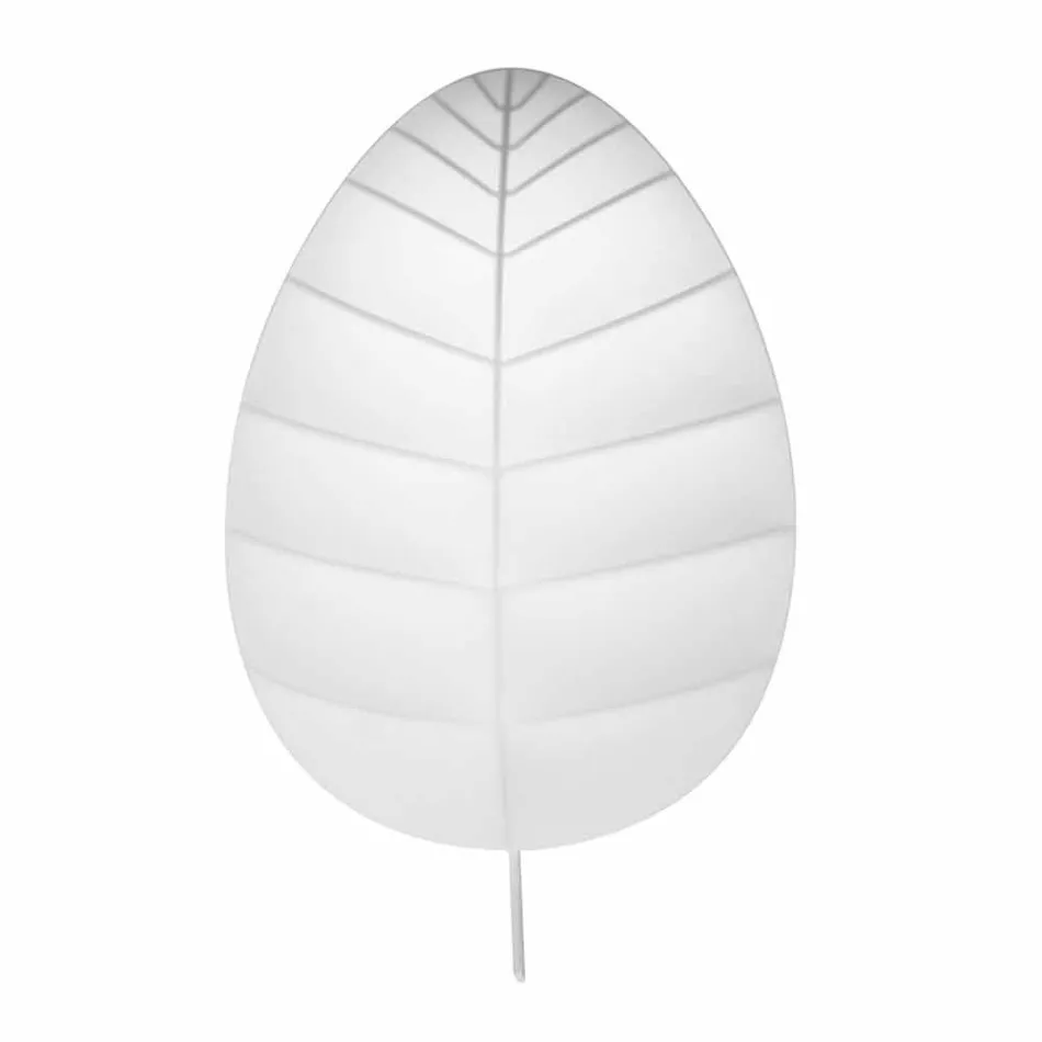 Vägglampa i metall och vit Lycra-design i 3 dimensioner - lövverk Viadurini