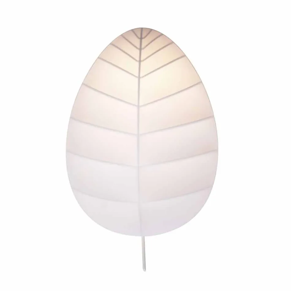 Vägglampa i metall och vit Lycra-design i 3 dimensioner - lövverk Viadurini