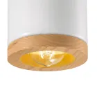 Nordic Style Artisan Trä och Keramik Taklampa - Nateca Viadurini