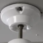 Handgjord taklampa i Majolica och aluminium tillverkad i Italien - Toscot Battersea Viadurini