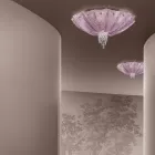 Handgjord venetiansk taklampa i glas och metall tillverkad i Italien - Fabiana Viadurini