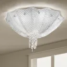 Handgjord taklampa i Venedig i glas och metall tillverkad i Italien - Fabiana Viadurini