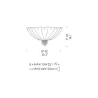 Handgjord taklampa i Venedig i glas och metall tillverkad i Italien - Fabiana Viadurini