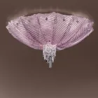 Handgjord taklampa i Venedig i glas och metall tillverkad i Italien - Fabiana Viadurini