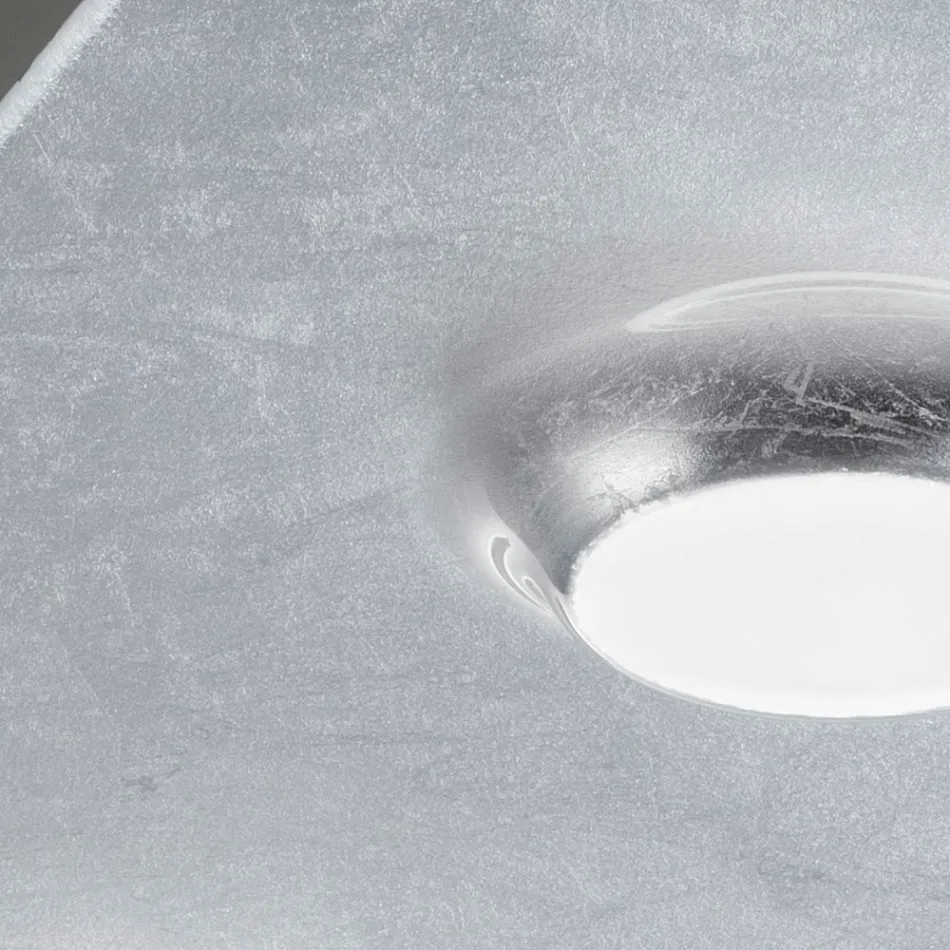 Taklampa med plan glasplatta med nedsänkbar design Tillverkad i Italien - Kora Viadurini