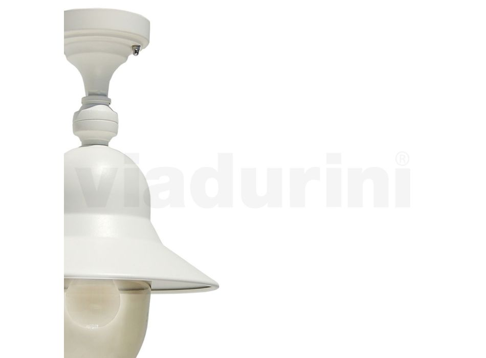 Utomhustaklampa i aluminium i vintagestil tillverkad i Italien - Cassandra Viadurini