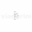 Utomhus taklampa i gjuten aluminium tillverkad i Italien, Anika Viadurini