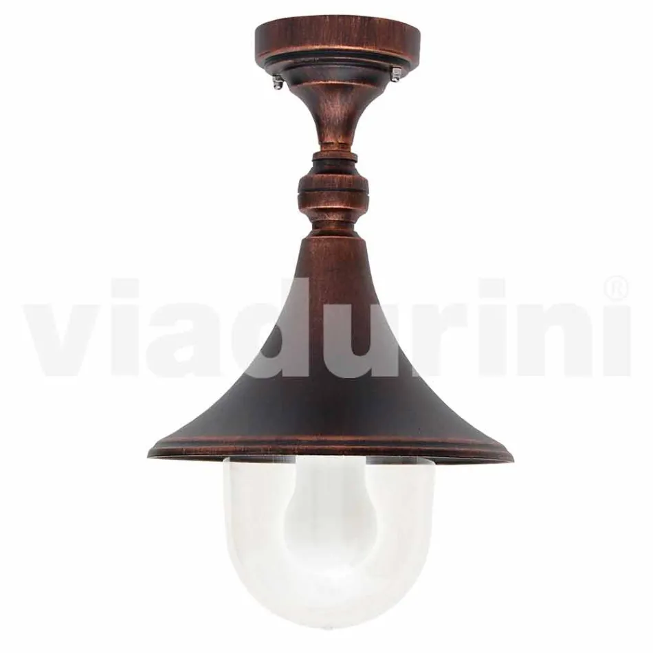 Garden taklampa i gjuten aluminium tillverkad i Italien, Anusca Viadurini