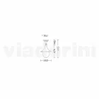 Garden taklampa i gjuten aluminium tillverkad i Italien, Anusca Viadurini