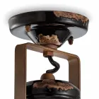 Taklampa keramiska spotlight tak, glas och metall Bryanna Viadurini