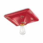 Taklampan retrostil keramik Karen Ferroluce Viadurini