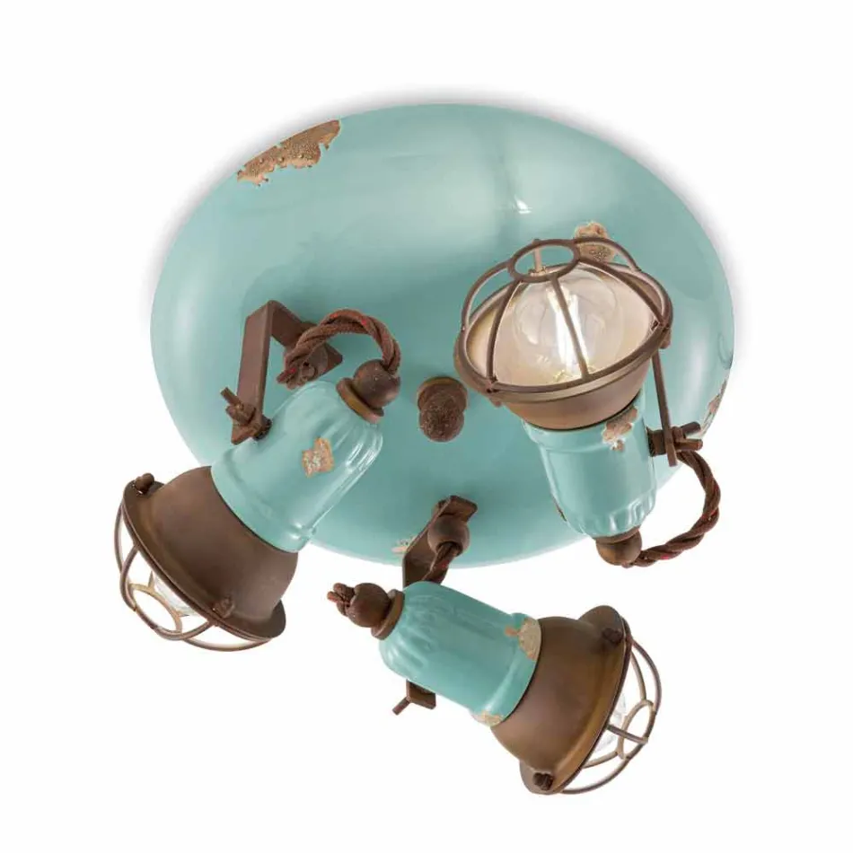 designen taklampa med tre spotlights industriell stil Allison Ferroluce Viadurini